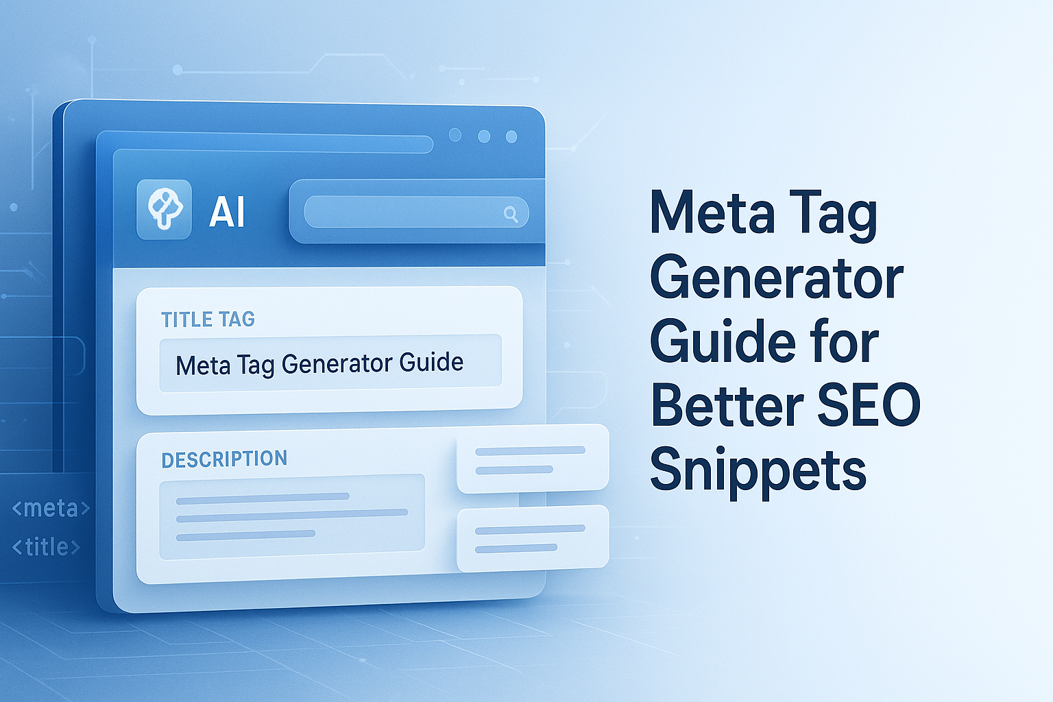 Meta Tag Generator Guide for Better SEO Snippets