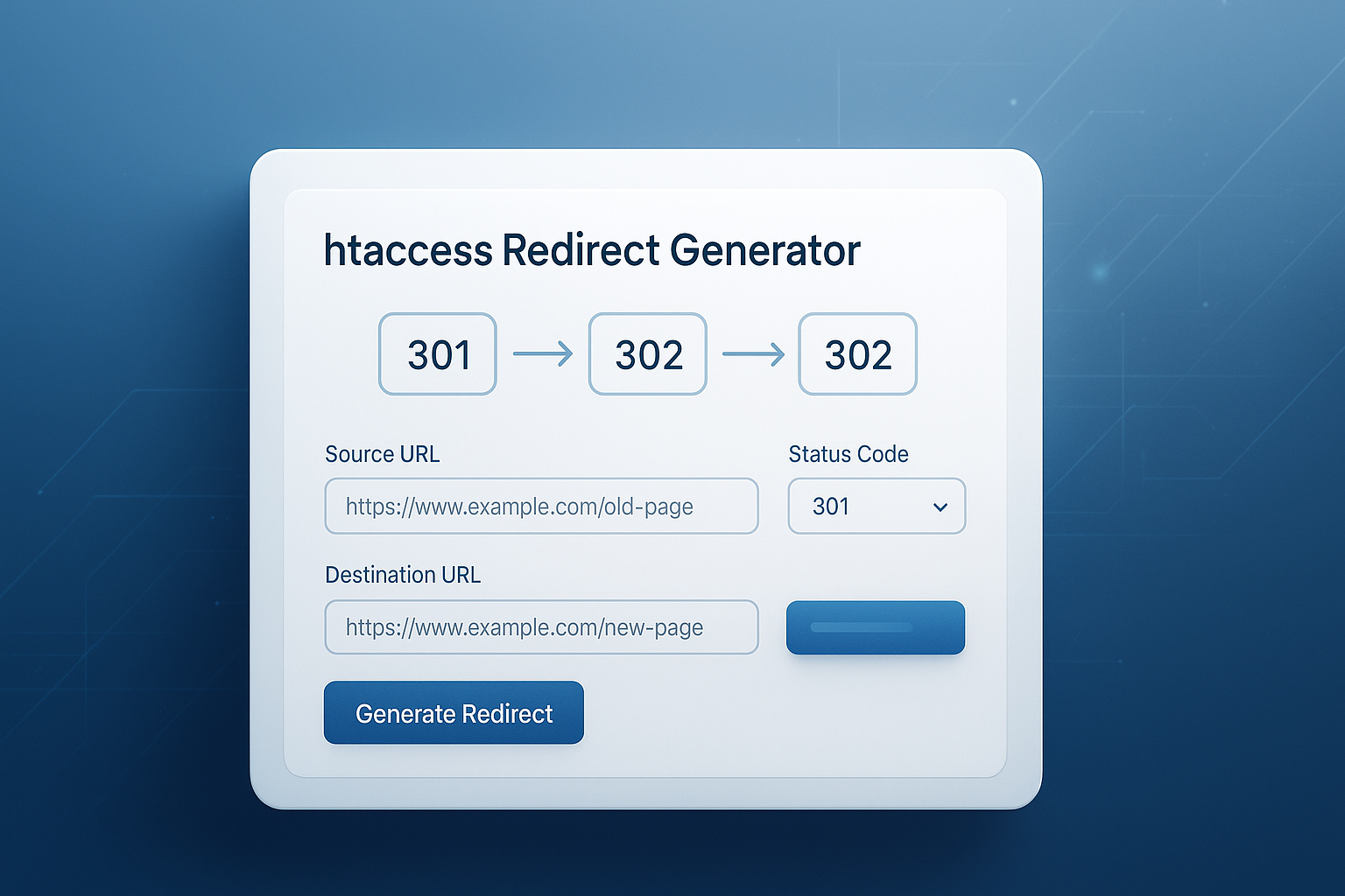 HTAccess Redirect Generator: Create 301 and 302 Redirects