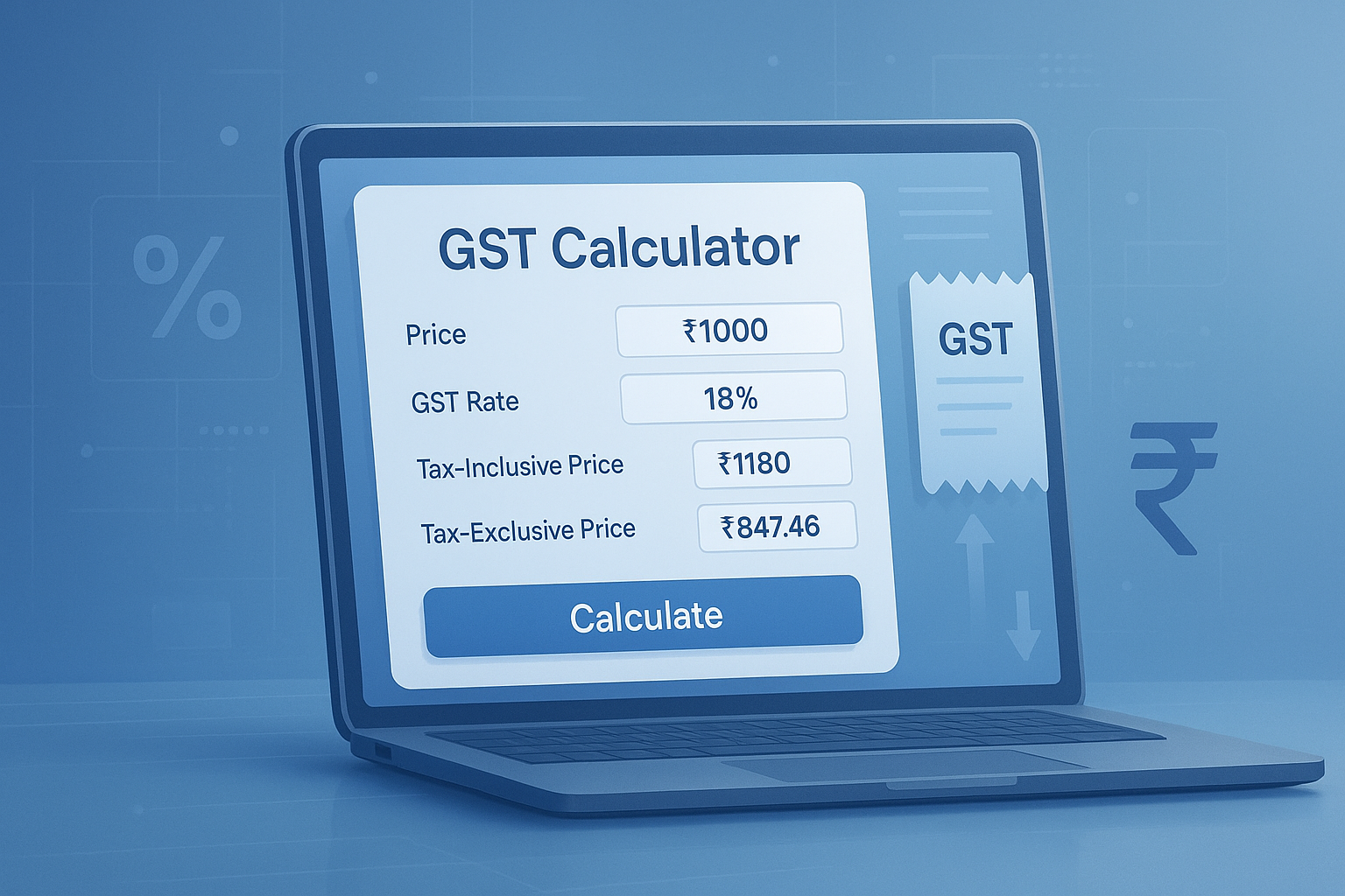 GST Calculator: Calculate Tax-Inclusive and Exclusive Prices Easily